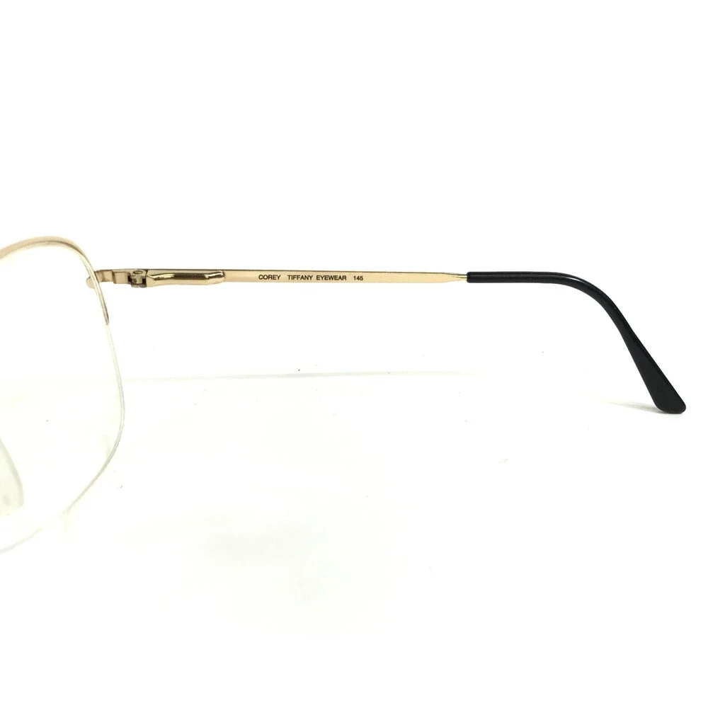 Vintage Tiffany Eyeglasses Frames COREY 096 Blue Marble Gold Aviators 50-20-145